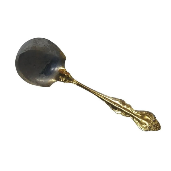 Vintage Japanese Gold  Plated Serving Spoon - Picture 4 of 6